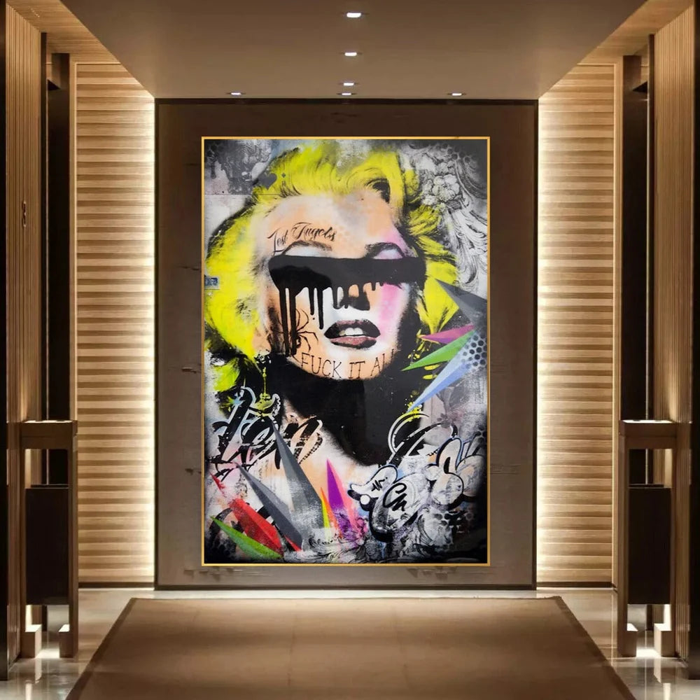 Marilyn Monroe Graffiti Oil Painting