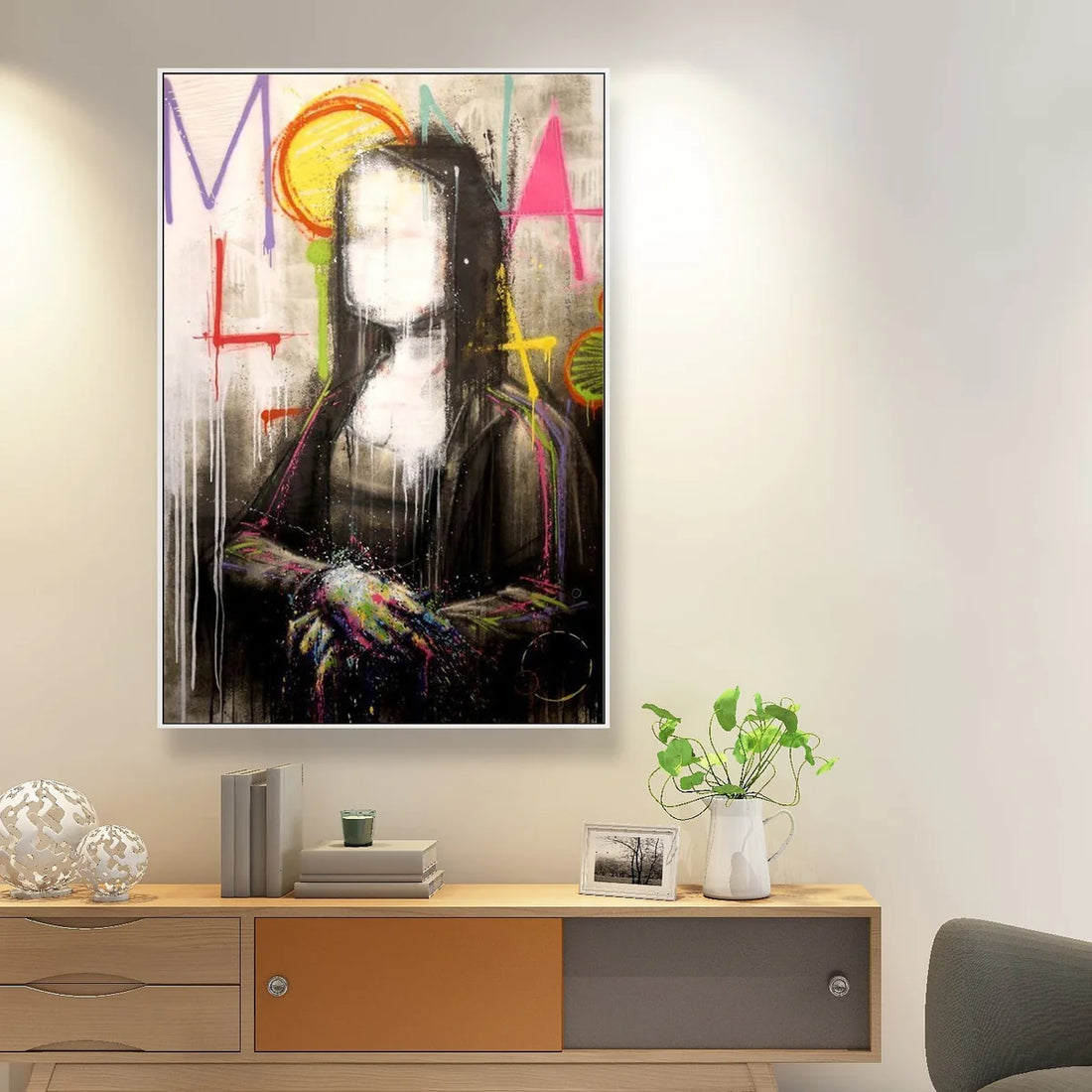 Mona Lisa Graffiti Oil Painting