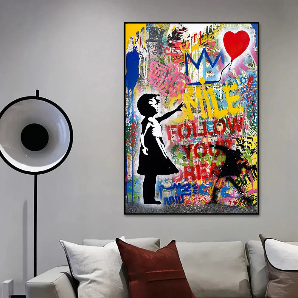 Follow Your Heart Graffiti Oil Painting