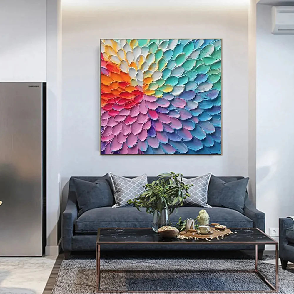 Radiant Petal Bloom Oil Painting