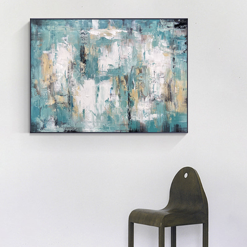 Teal Reflection Oil Painting