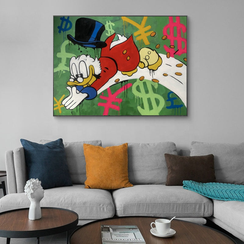 Money Rush Street Art Oil Painting