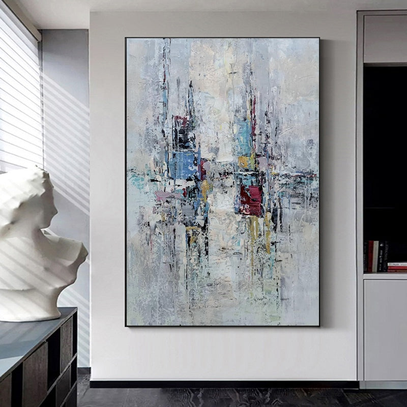 City Grid Oil Painting