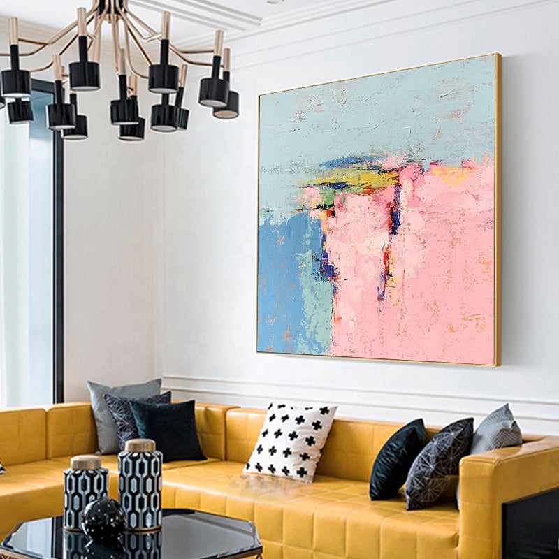 Blush Horizon Oil Painting