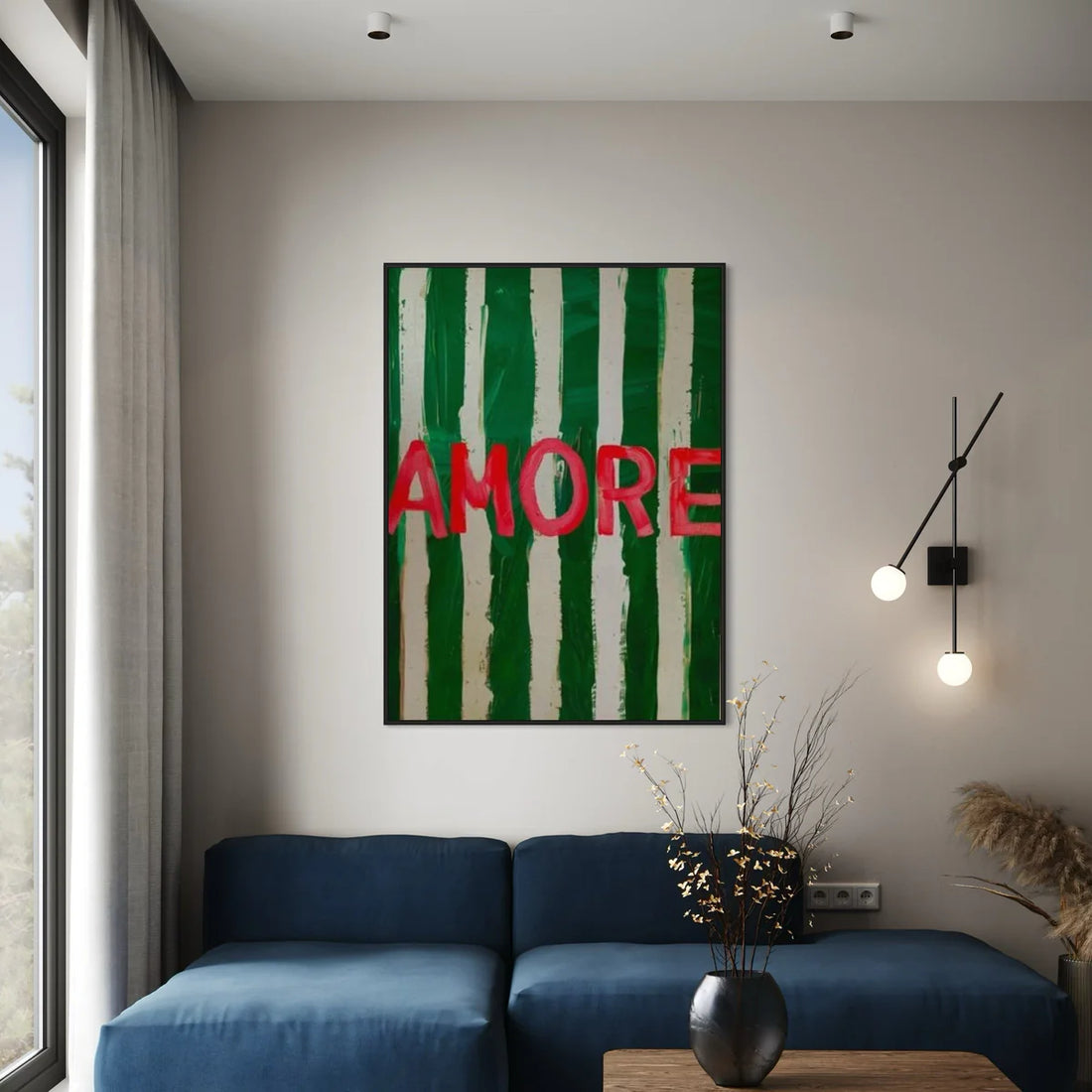 Amore Green Oil Painting