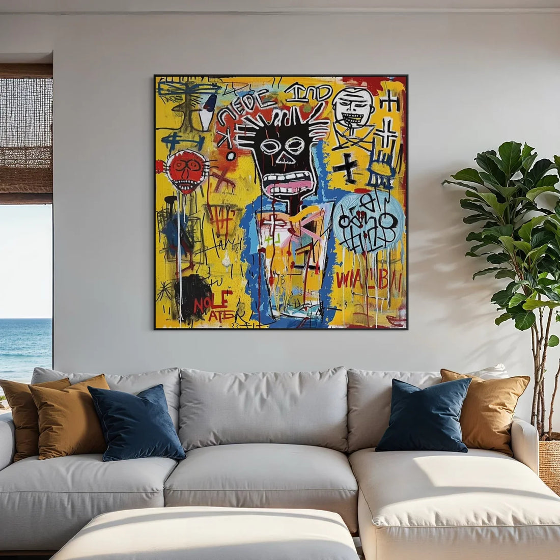 Neo Expressionist Graffiti Oil Painting