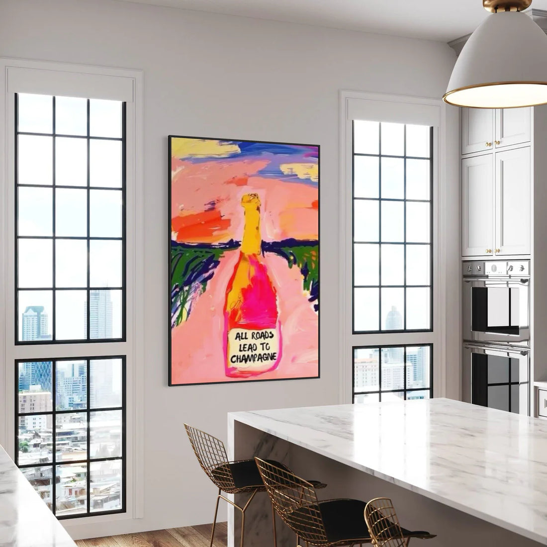All Roads to Champagne Oil Painting