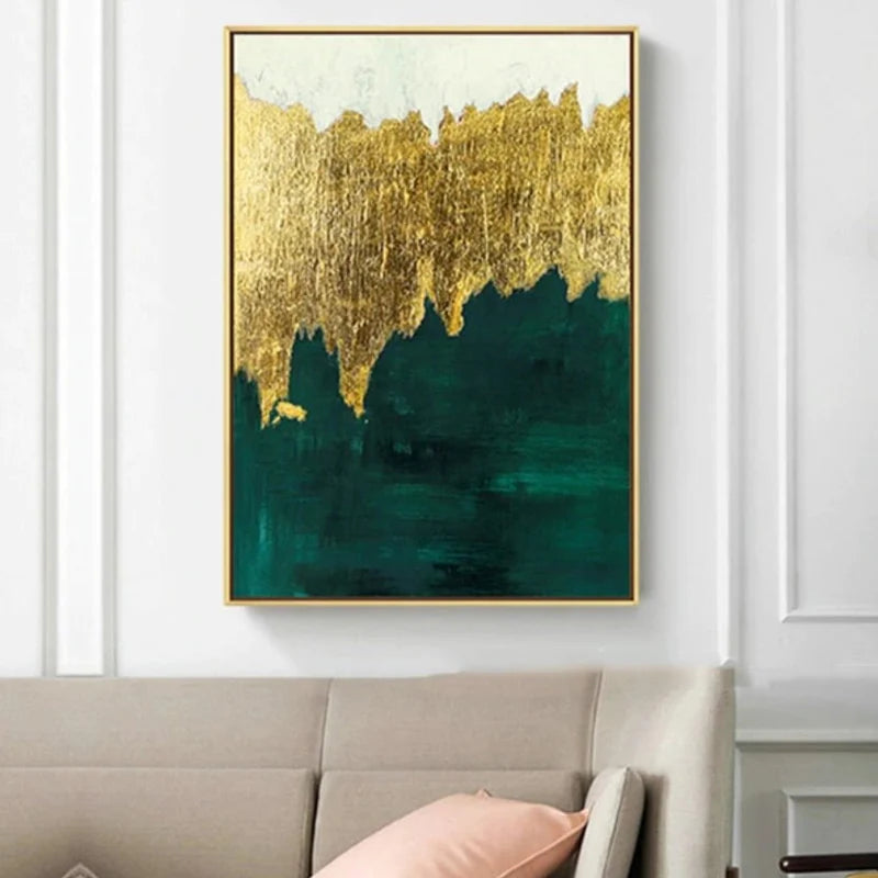 Gold Cascade Oil Painting