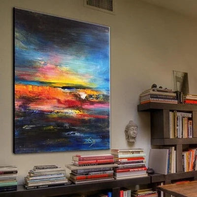 Ember Horizon Oil Painting
