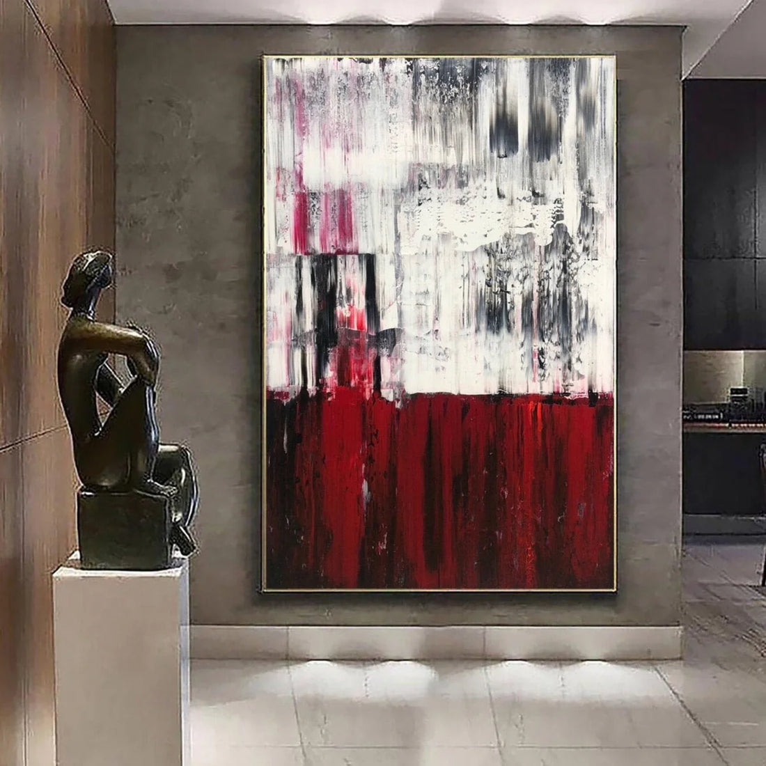 Crimson Divide Oil Painting