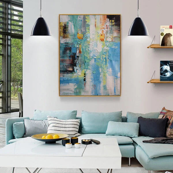 Aqua Reflections Oil Painting