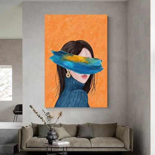 Hidden Gaze Oil Painting