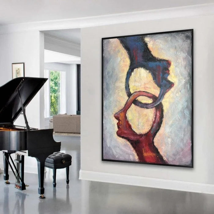 Connected Faces Oil Painting