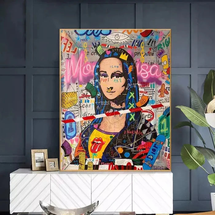 Mona Lisa Graffiti Oil Painting