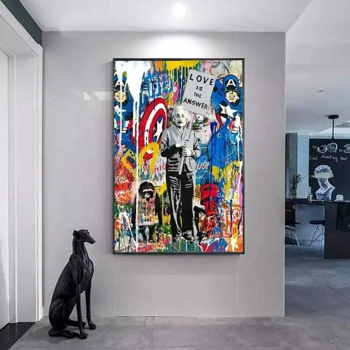 Einstein Love Is the Answer Oil Painting