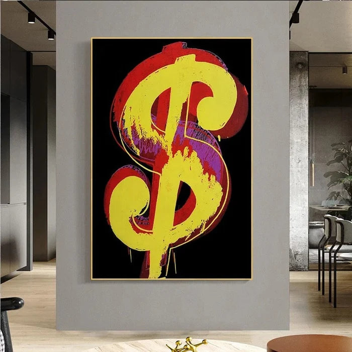 Dollar Sign Oil Painting