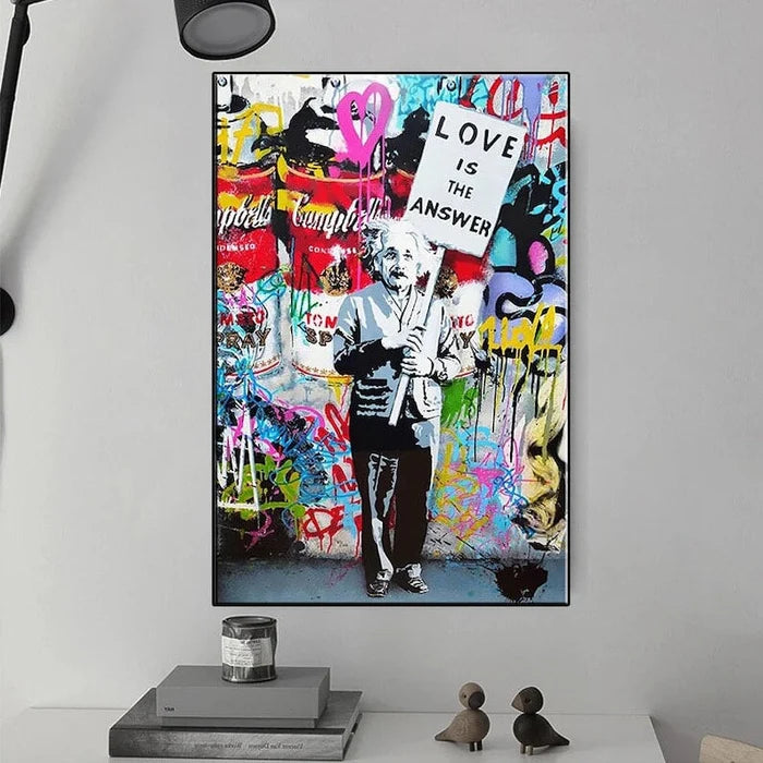 Love Is The Answer Graffiti Oil Painting