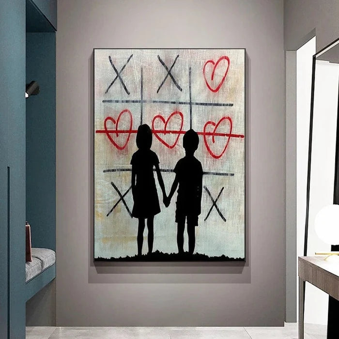 Love Game Street Art Oil Painting