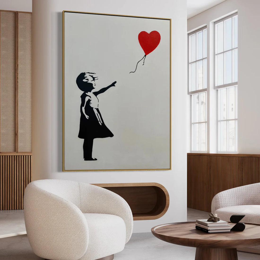 Balloon Girl Street Art Painting