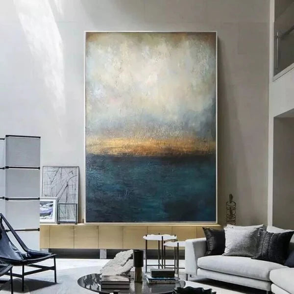 Distant Light Seascape Oil Painting