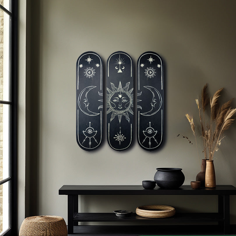 Moon & Sun Wall Skateboard